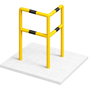 BARIERKA OCHRONNA NAROŻNA FI48,3x600x600 (do wbetonowania)